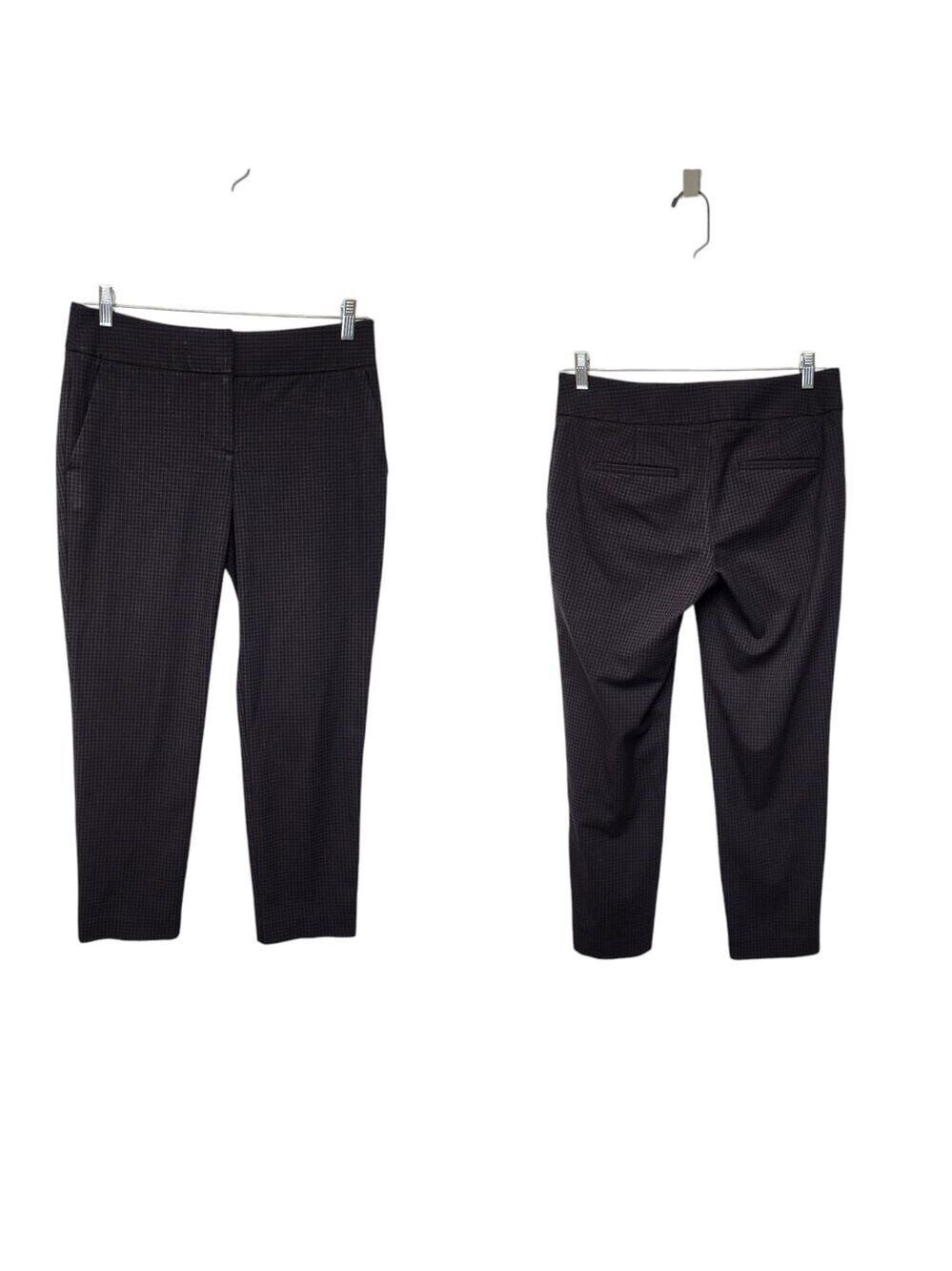 Ann Taylor Loft Marisa Ankle Fit Casual Dress Pants Size 4 Color Black/Red0